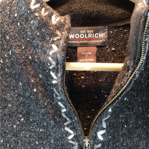 WooLRich  ladies women’s medium onyx heather pullover quarter pullover sweater - Picture 2 of 10